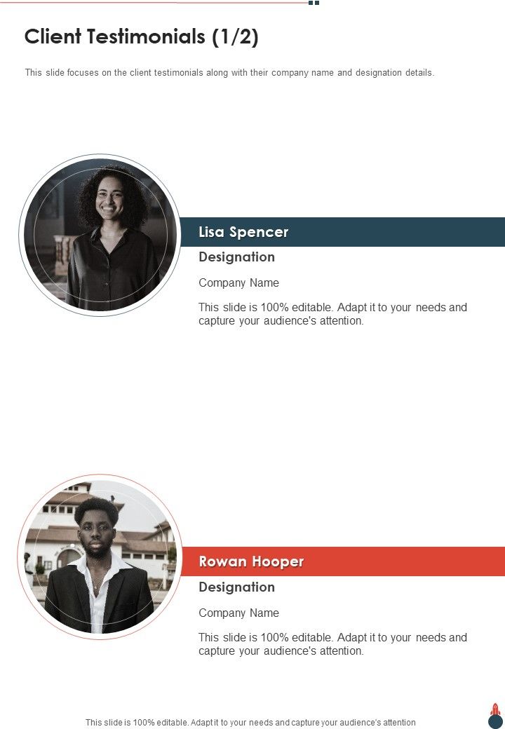 Brand Launch Event Proposal Client Testimonials One Pager Sample Example Document Slide01