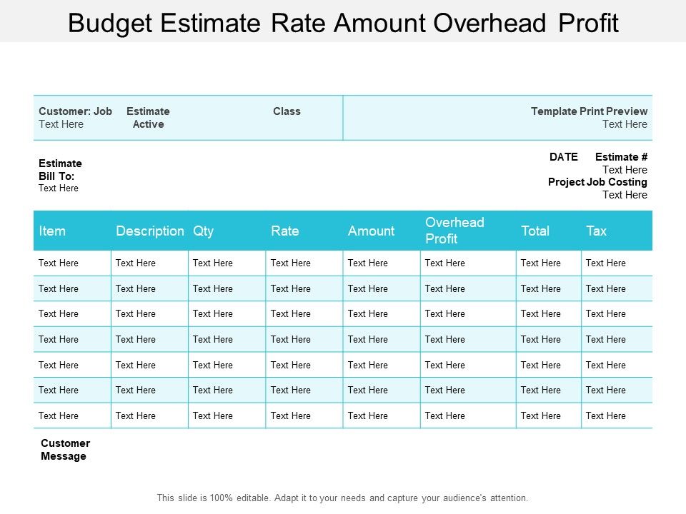 Budget_Estimate_Rate_Amount_Overhead_Profit_Ppt_PowerPoint_Presentation_Infographics_Design_Ideas_Slide_1.jpg