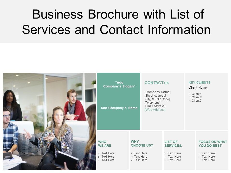 Business_Brochure_With_List_Of_Services_And_Contact_Information_Ppt_PowerPoint_Presentation_Show_Template_Slide_1.jpg