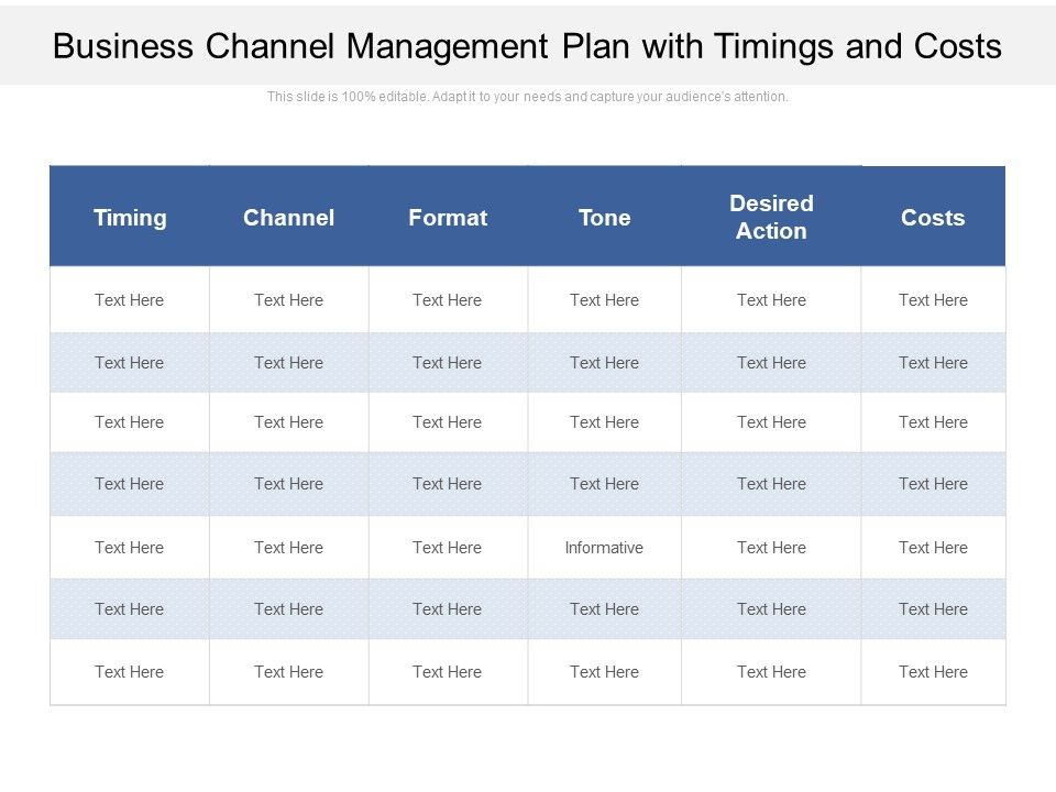 Business_Channel_Management_Plan_With_Timings_And_Costs_Ppt_PowerPoint_Presentation_File_Inspiration_PDF_Slide_1.jpg