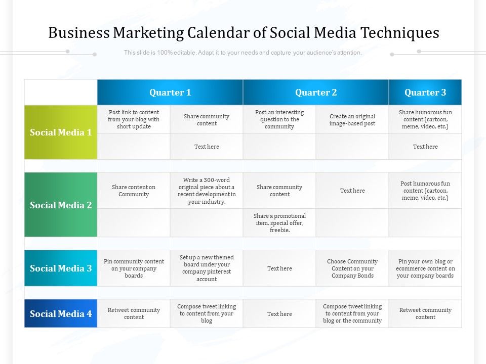 Business_Marketing_Calendar_Of_Social_Media_Techniques_Ppt_PowerPoint_Presentation_File_Ideas_PDF_Slide_1.jpg