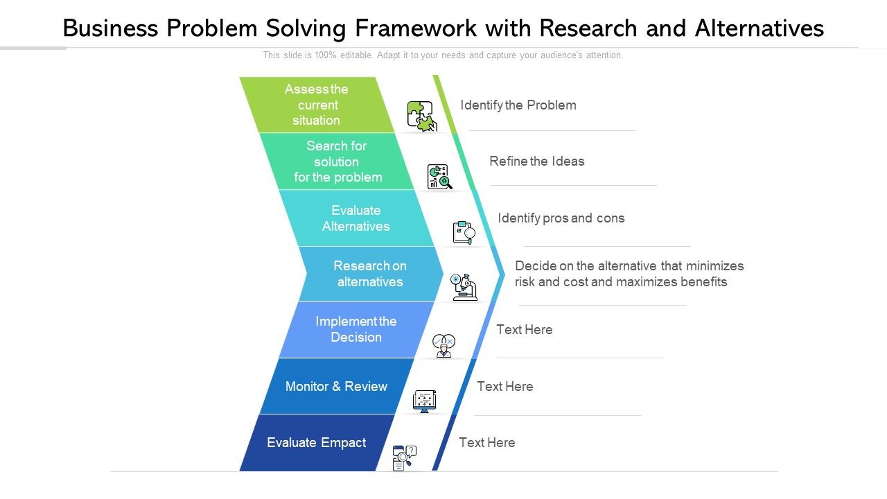 Business_Problem_Solving_Framework_With_Research_And_Alternatives_Professional_PDF_Slide_1.jpg