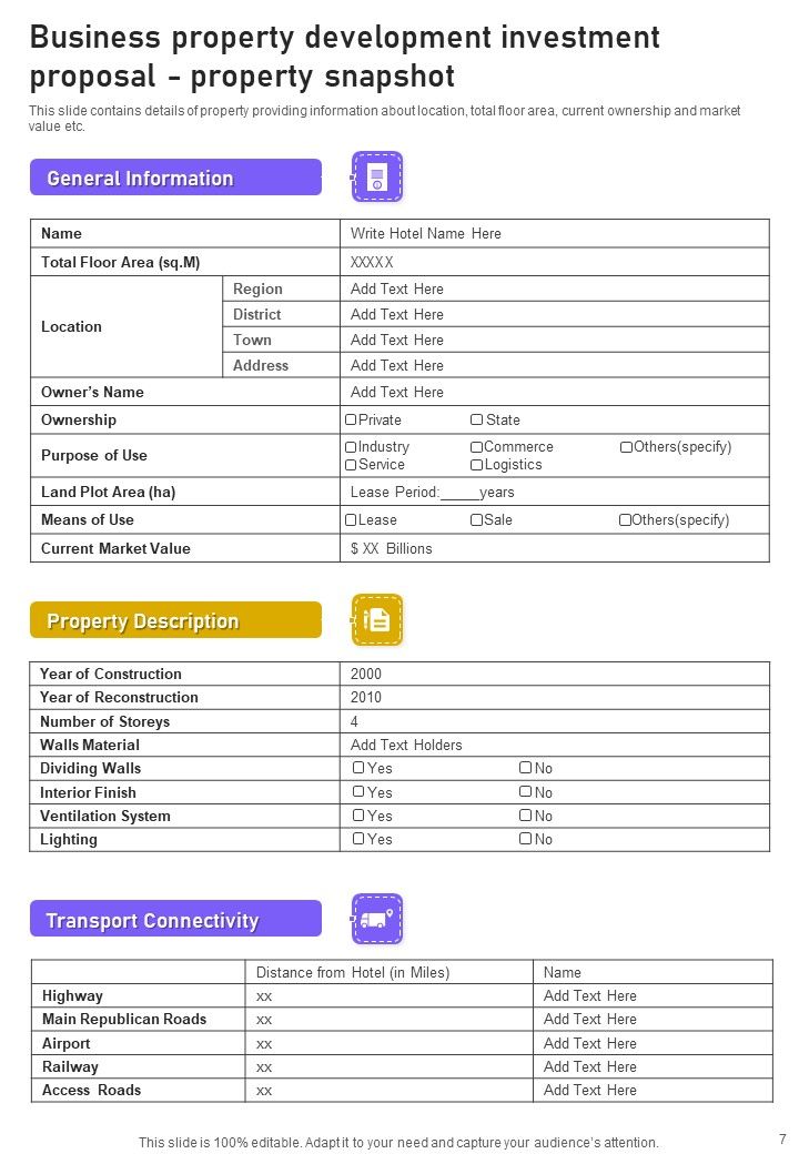 Business Property Development Investment Proposal Example Document Report Doc Pdf Ppt