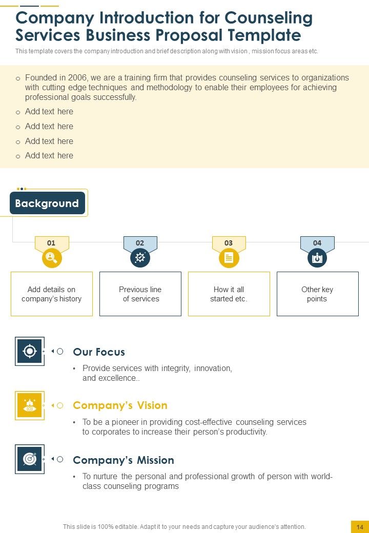 Business Proposal For Counseling Services Example Document Report Doc Pdf Ppt