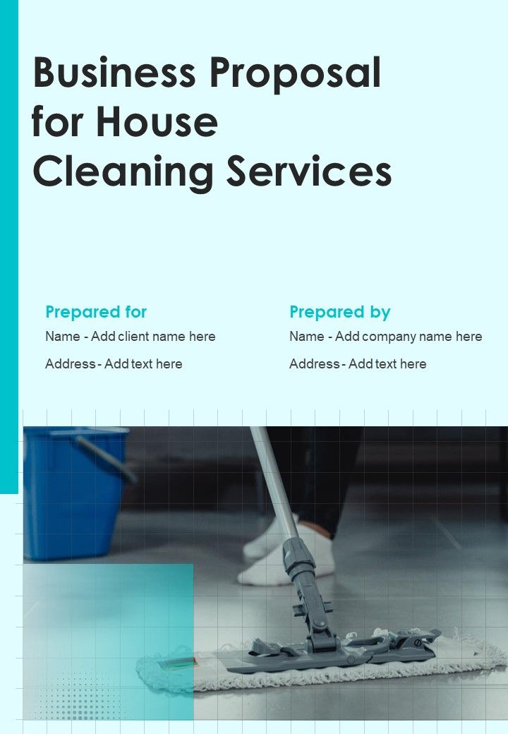 Business Proposal For House Cleaning Services Example Document Report Doc Pdf Ppt Slide01
