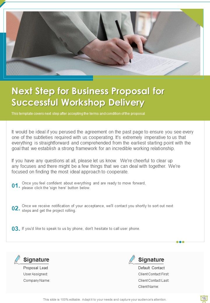 Business Proposal For Successful Workshop Delivery Example Document Report Doc Pdf Ppt