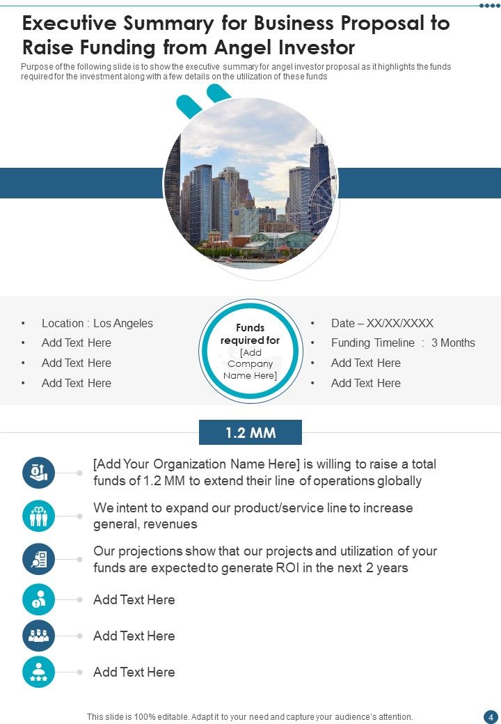 Business Proposal To Raise Funding From Angel Investor Example Document Report Doc Pdf Ppt