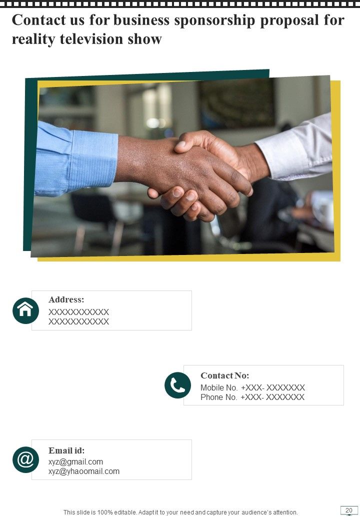 Business Sponsorship Proposal For Reality Television Show Example Document Report Doc Pdf Ppt