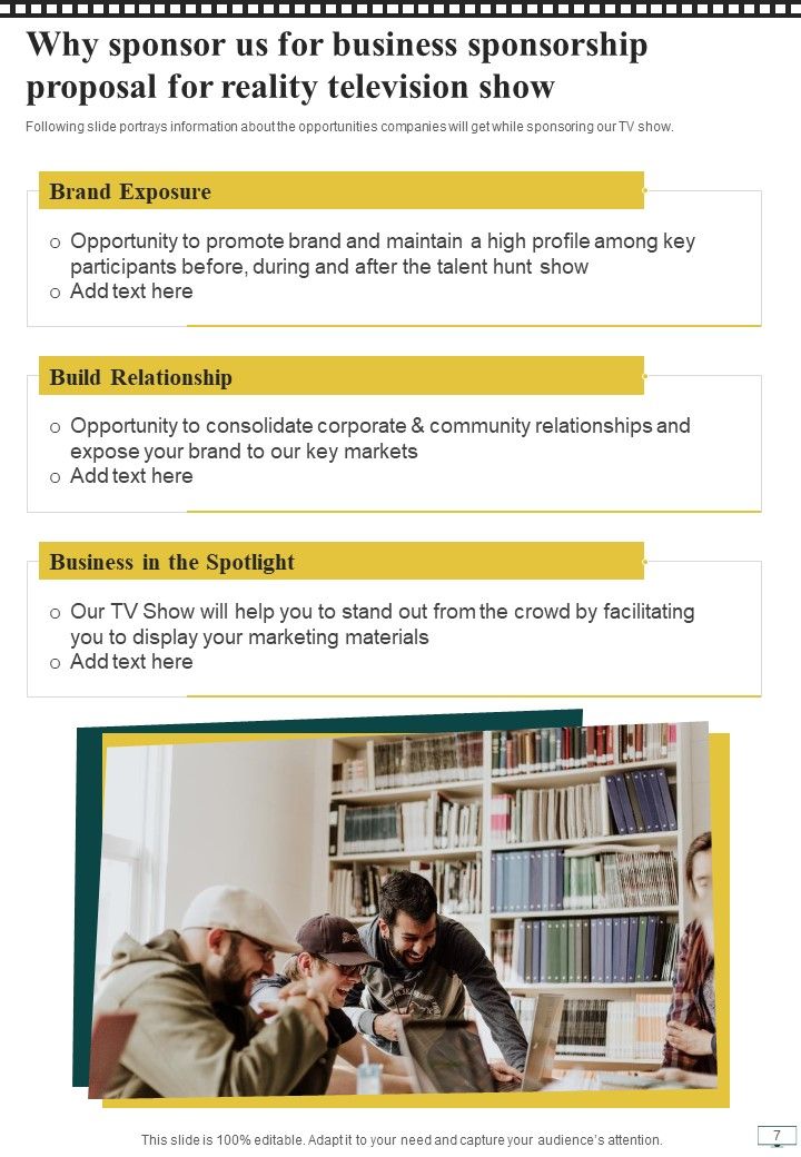 Business Sponsorship Proposal For Reality Television Show Example Document Report Doc Pdf Ppt