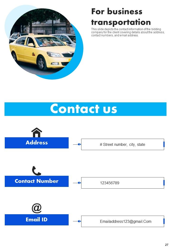 Business Transportation Proposal Example Document Report Doc Pdf Ppt