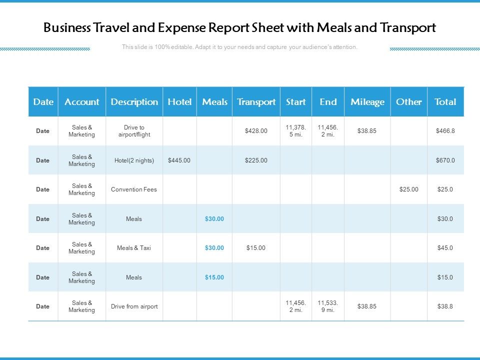 Business_Travel_And_Expense_Report_Sheet_With_Meals_And_Transport_Ppt_PowerPoint_Presentation_File_Brochure_PDF_Slide_1.jpg