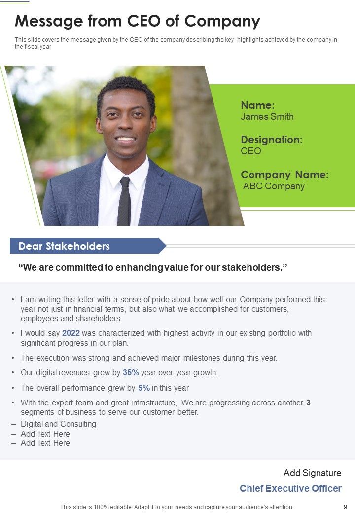 Business Yearly Report One Pager Documents