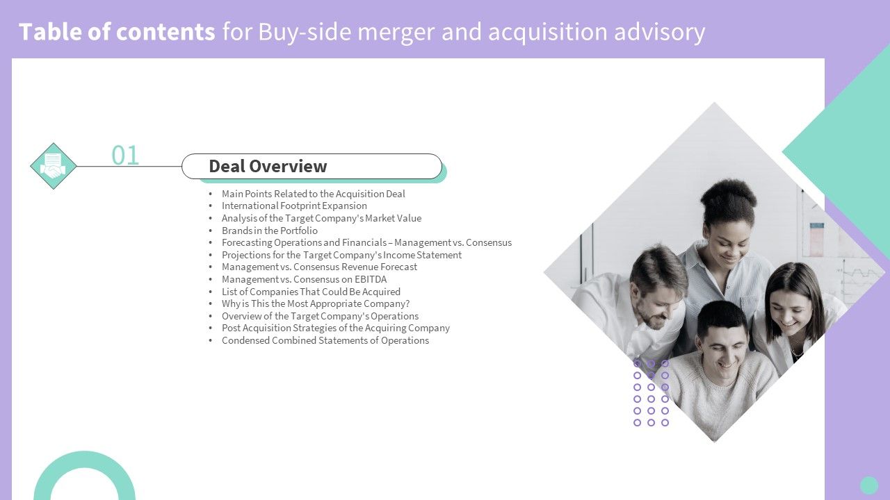 Buy_Side_Merger_And_Acquisition_Advisory_Table_Of_Contents_Designs_PDF_Slide_1.jpg
