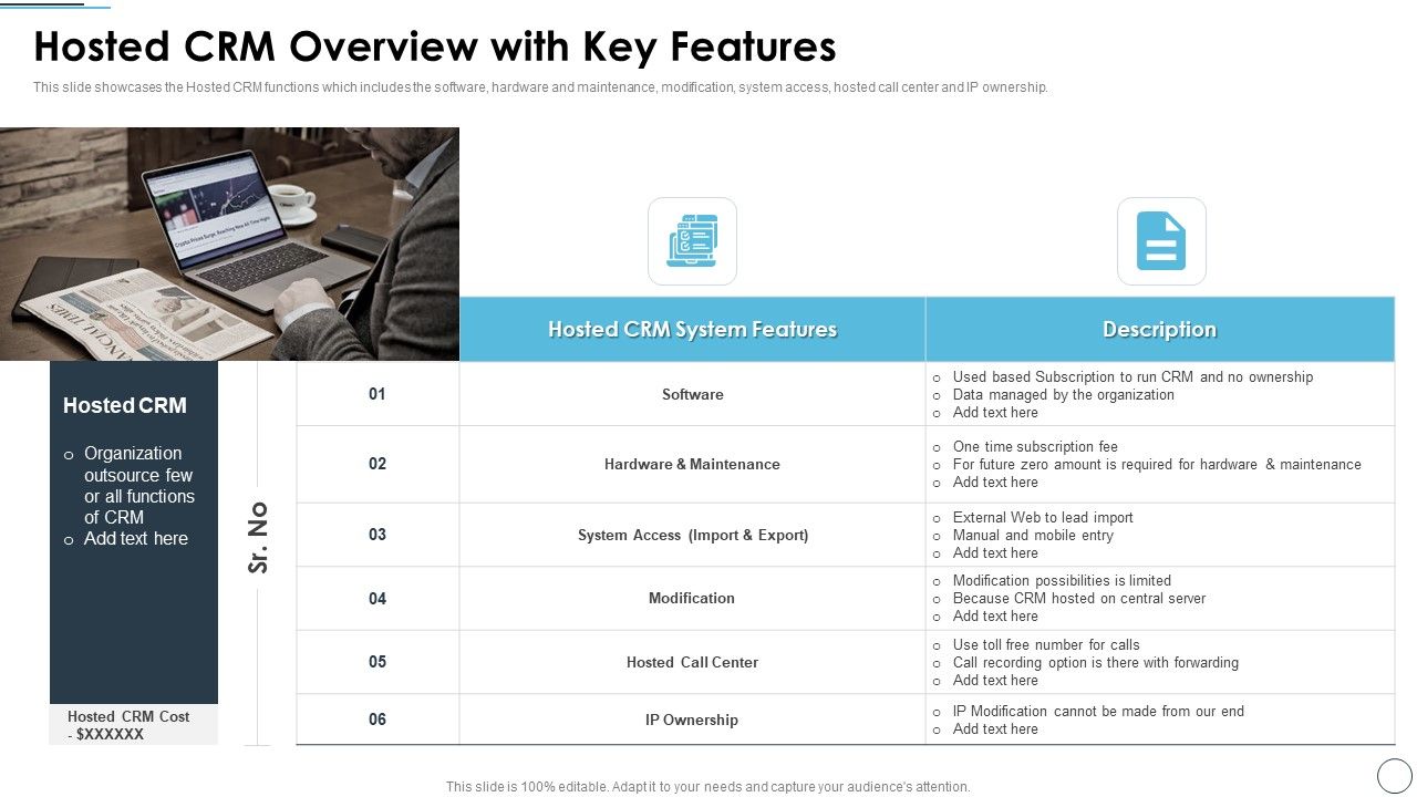 CRM_Solutions_Implementation_Strategy_Hosted_CRM_Overview_With_Key_Features_Graphics_PDF_Slide_1.jpg