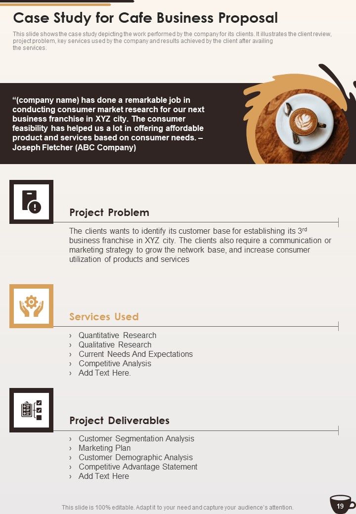 Cafe Business Proposal Example Document Report Doc Pdf Ppt