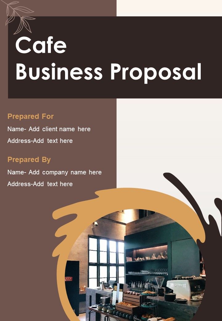 Cafe Business Proposal Example Document Report Doc Pdf Ppt Slide01