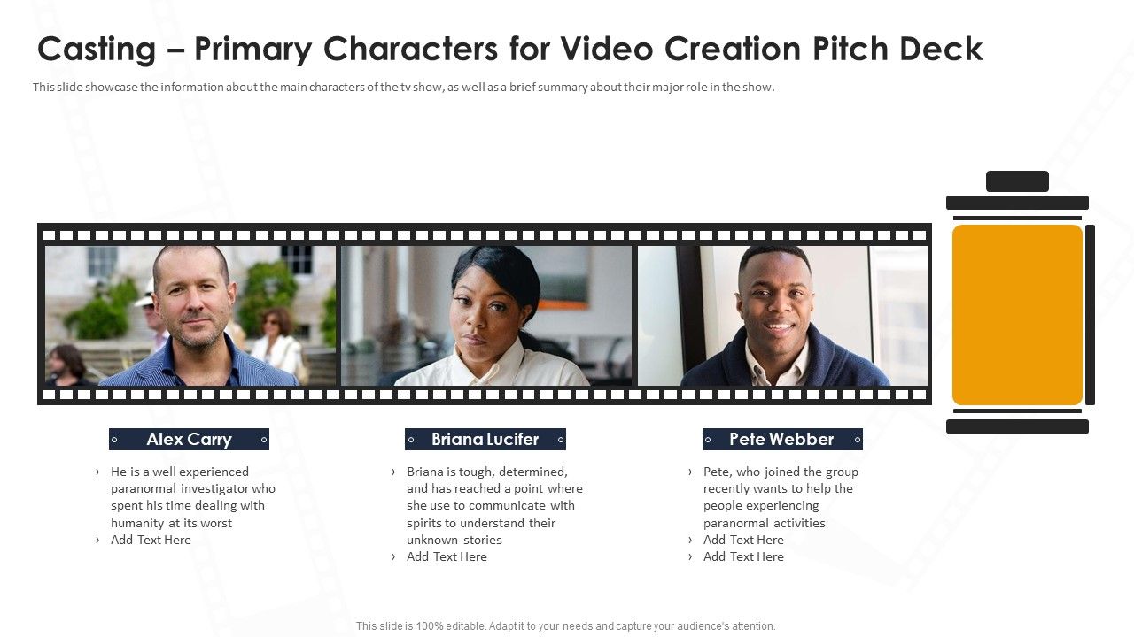 Casting_Primary_Characters_For_Video_Creation_Pitch_Deck_Ppt_Pictures_Graphics_PDF_Slide_1.jpg