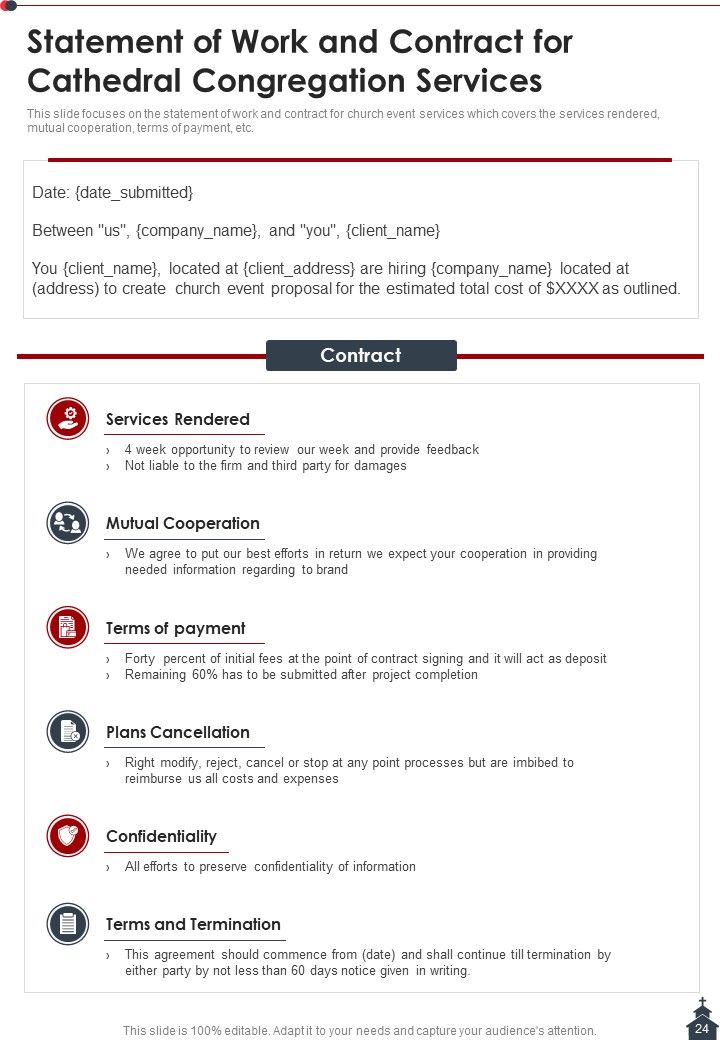 Cathedral Congregation Proposal Example Document Report Doc Pdf Ppt