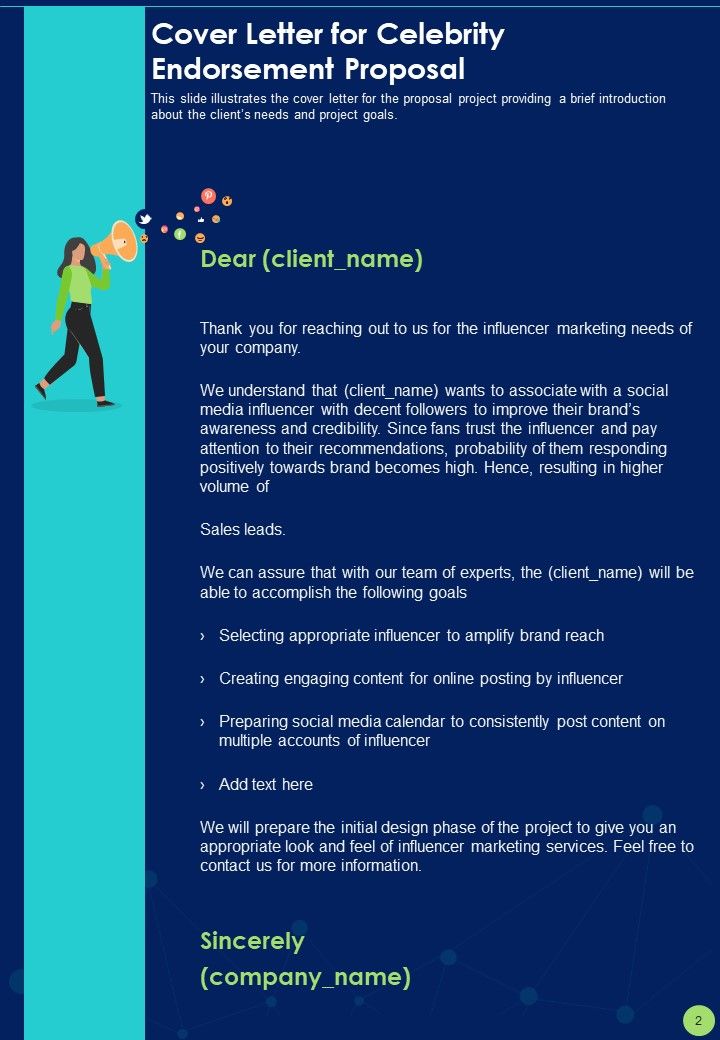 Celebrity Endorsement Proposal Example Document Report Doc Pdf Ppt