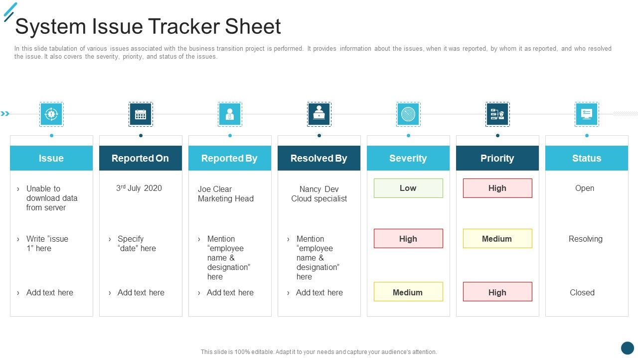 Change_Execution_Plan_System_Issue_Tracker_Sheet_Ppt_PowerPoint_Presentation_File_Elements_PDF_Slide_1.jpg