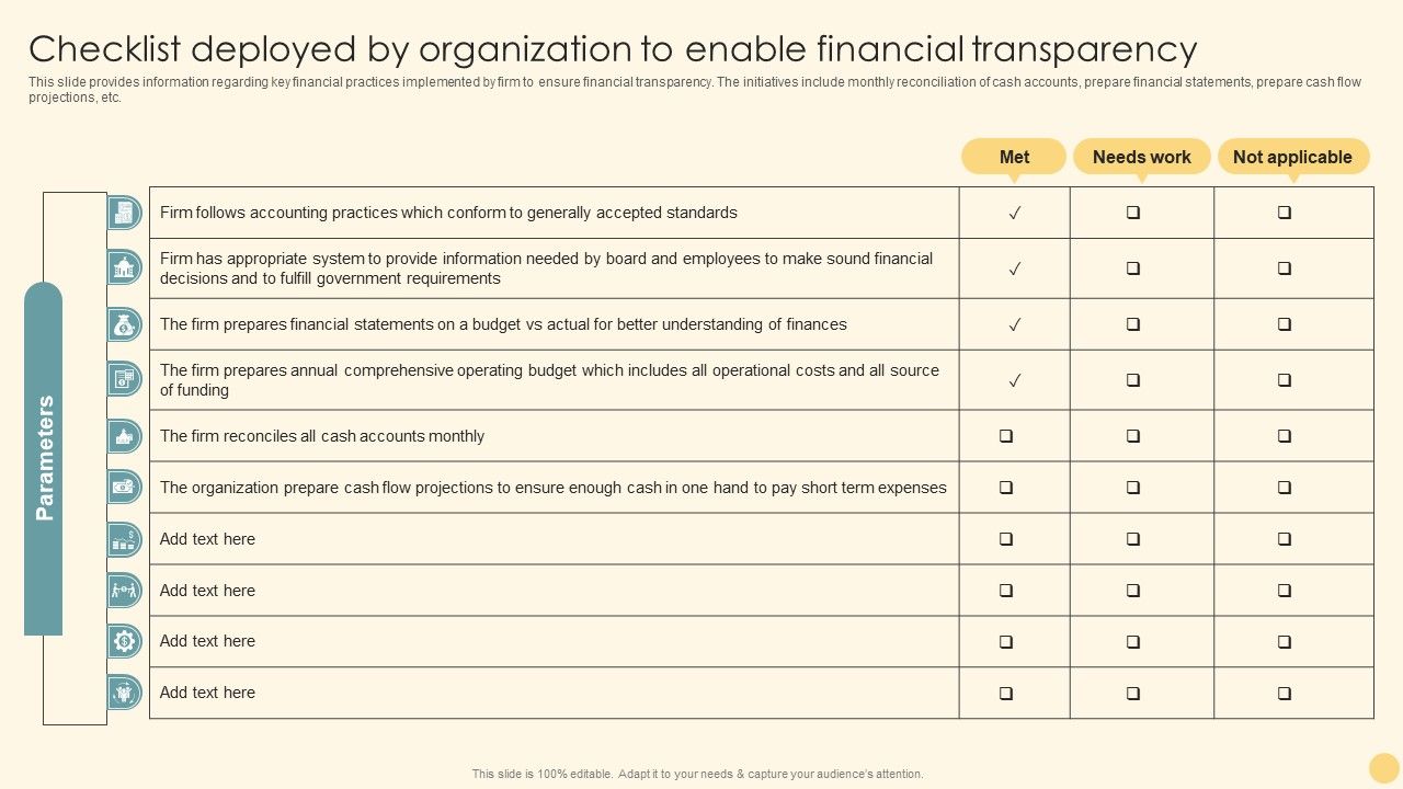 Checklist_Deployed_By_Organization_To_Enable_Financial_Transparency_Ppt_PowerPoint_Presentation_Diagram_PDF_Slide_1.jpg