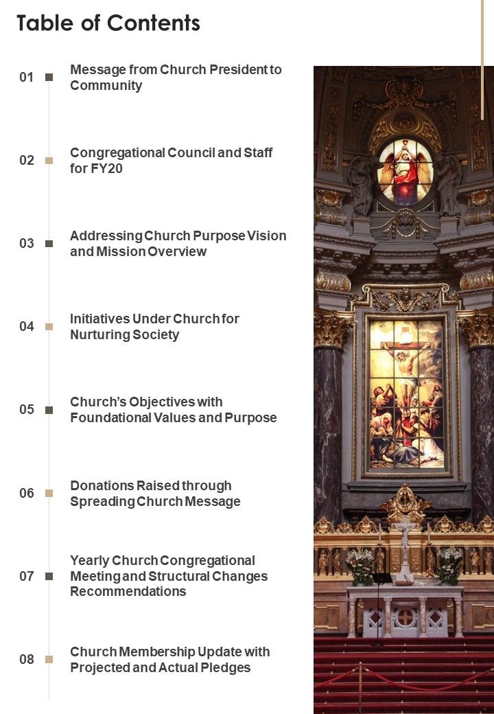 Church Yearly Report One Pager Documents