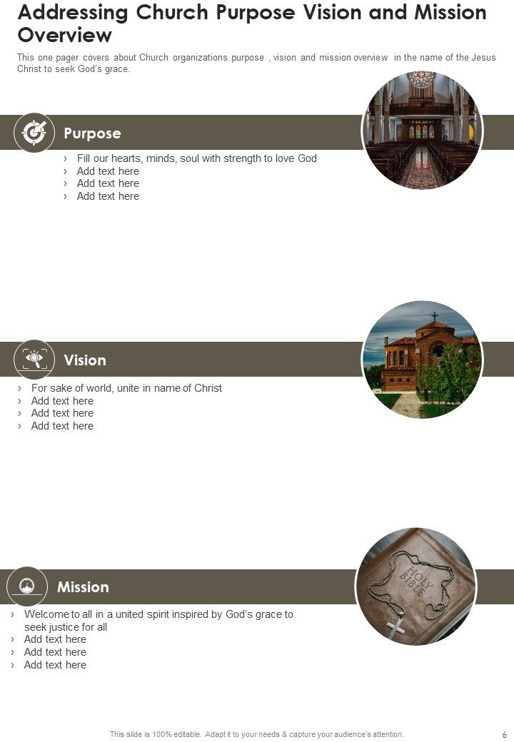 Church Yearly Report One Pager Documents