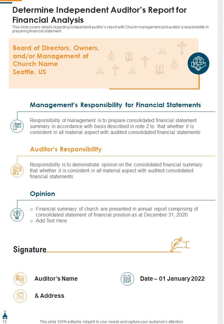 Church Yearly Youth Report One Pager Documents