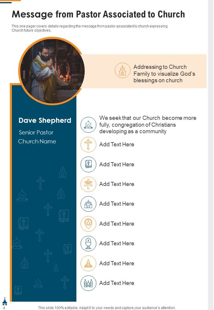 Church Yearly Youth Report One Pager Documents