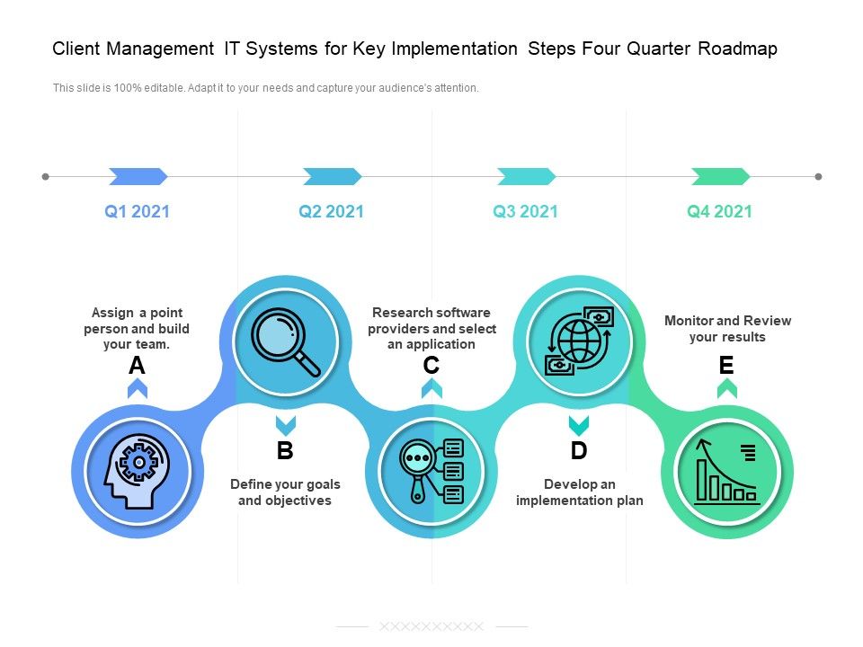 Client_Management_IT_Systems_For_Key_Implementation_Steps_Four_Quarter_Roadmap_Template_Slide_1.jpg