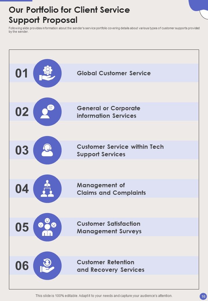 Client Service Support Proposal Example Document Report Doc Pdf Ppt