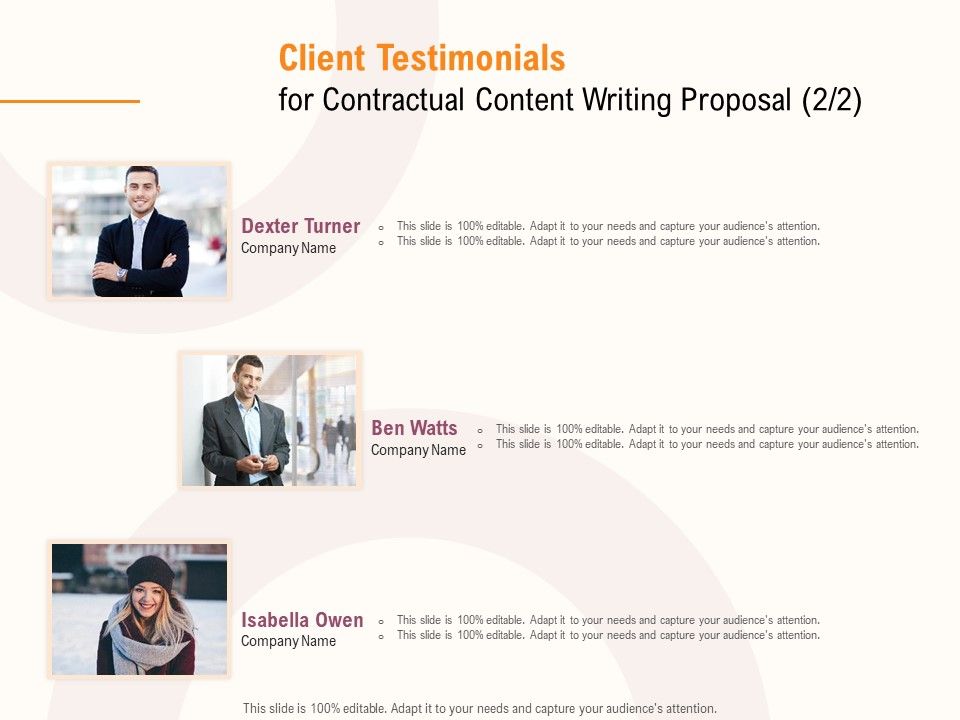 Client_Testimonials_For_Contractual_Content_Writing_Proposal_Ppt_PowerPoint_Presentation_Gallery_Outline_PDF_Slide_1.jpg