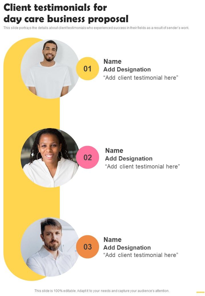 Client_Testimonials_For_Day_Care_Business_Proposal_One_Pager_Sample_Example_Document_Slide_1.jpg