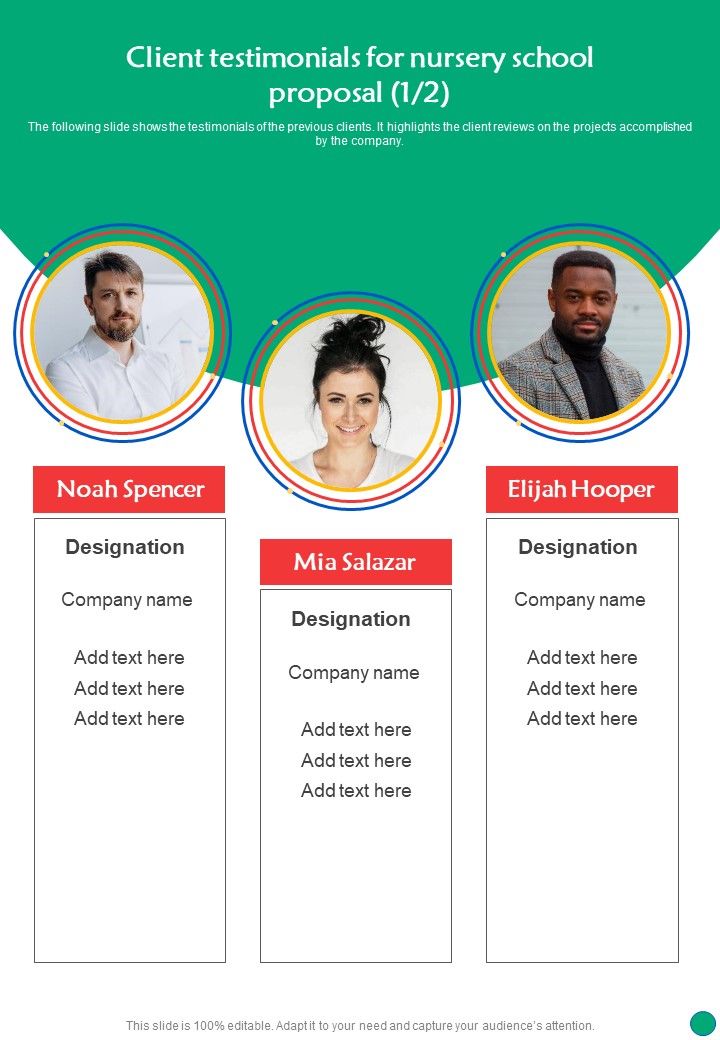 Client_Testimonials_For_Nursery_School_Proposal_One_Pager_Sample_Example_Document_Slide_1.jpg