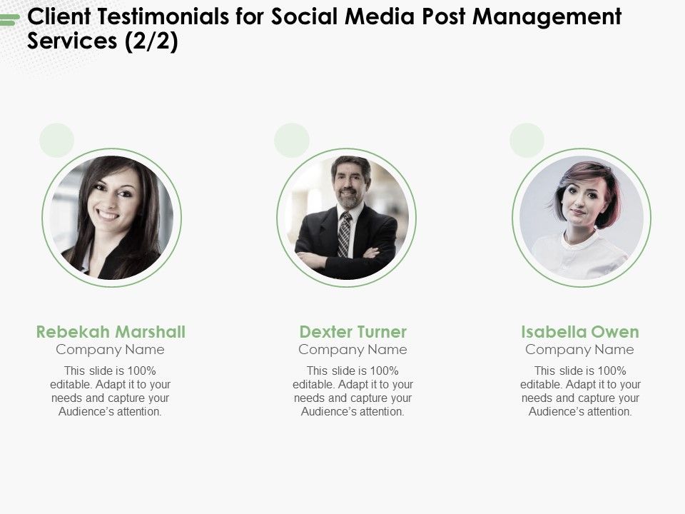 Client_Testimonials_For_Social_Media_Post_Management_Services_Ppt_PowerPoint_Presentation_Portfolio_Design_Templates_PDF_Slide_1.jpg