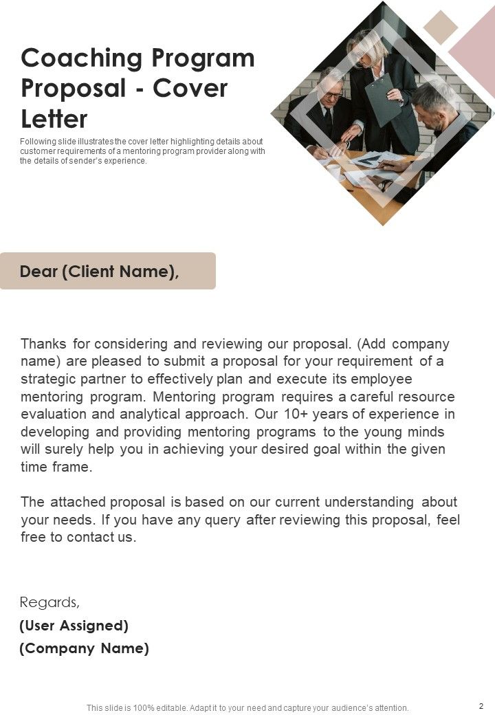 Coaching Program Proposal Example Document Report Doc Pdf Ppt