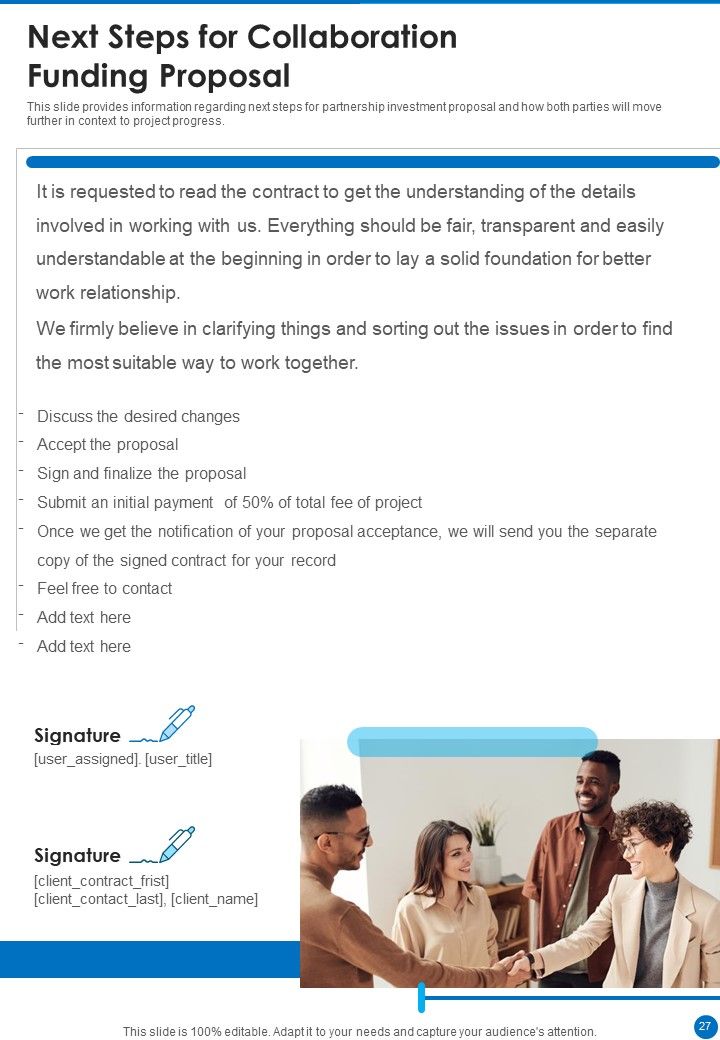 Collaboration Funding Proposal Example Document Report Doc Pdf Ppt