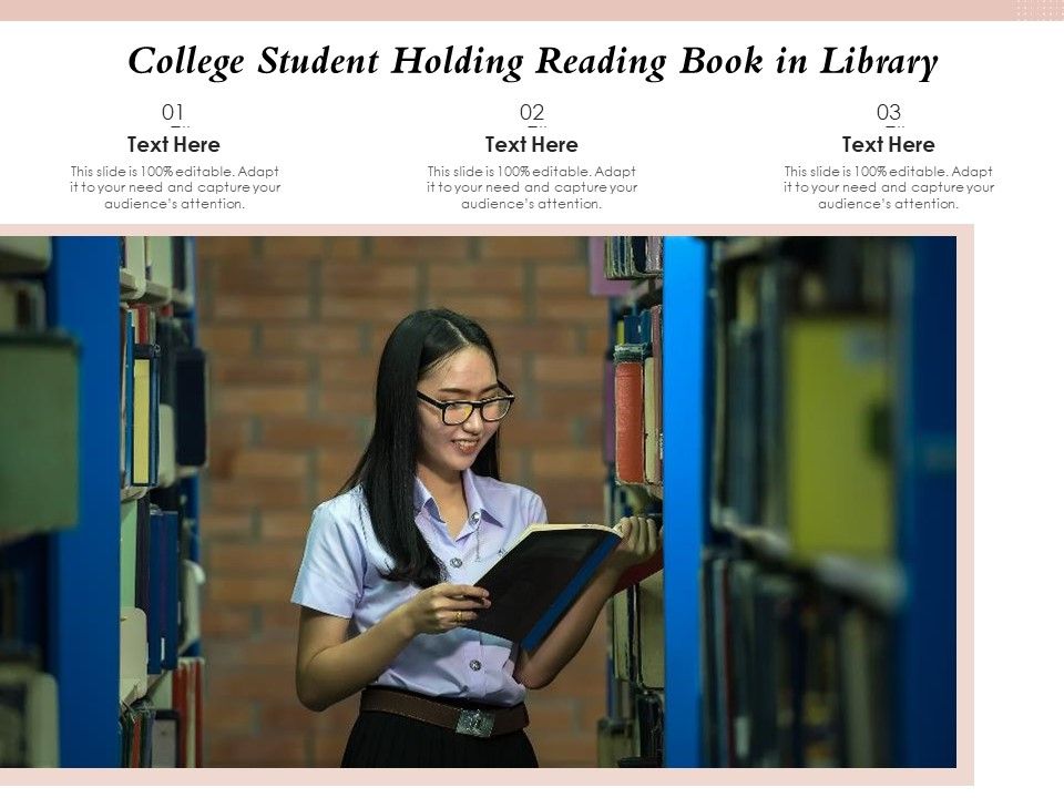 College_Student_Holding_Reading_Book_In_Library_Ppt_PowerPoint_Presentation_File_Background_Designs_PDF_Slide_1.jpg
