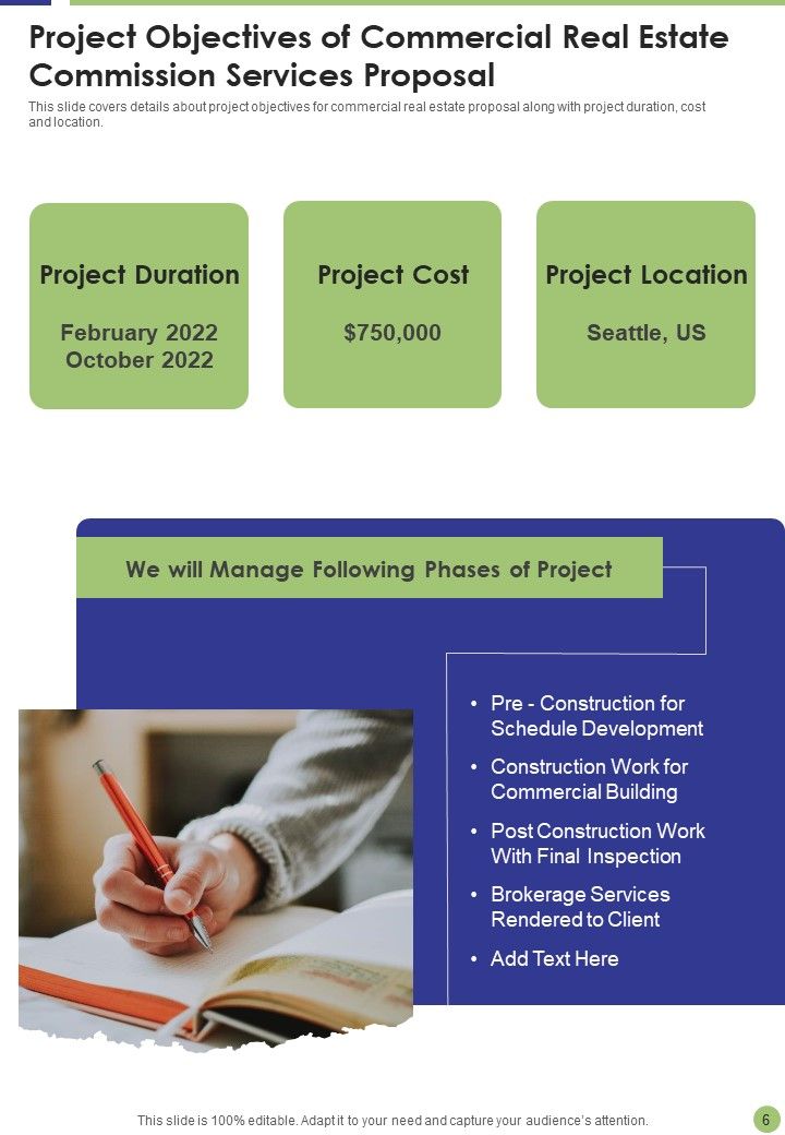 Commercial Real Estate Commission Services Proposal Example Document Report Doc Pdf Ppt