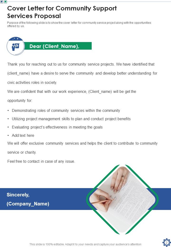 Community Support Services Proposal Example Document Report Doc Pdf Ppt