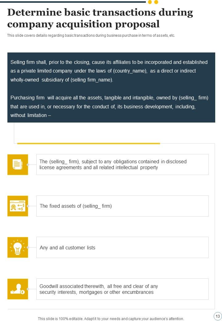 Company Acquisition Proposal Example Document Report Doc Pdf Ppt
