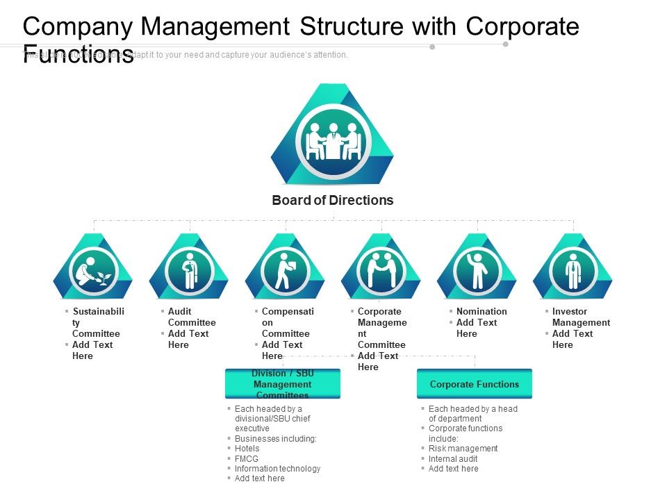Company_Management_Structure_With_Corporate_Functions_Ppt_PowerPoint_Presentation_File_Infographics_PDF_Slide_1.jpg