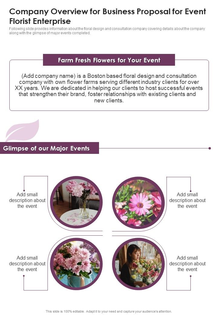 Company_Overview_For_Business_Proposal_For_Event_Florist_Enterprise_One_Pager_Sample_Example_Document_Slide_1.jpg