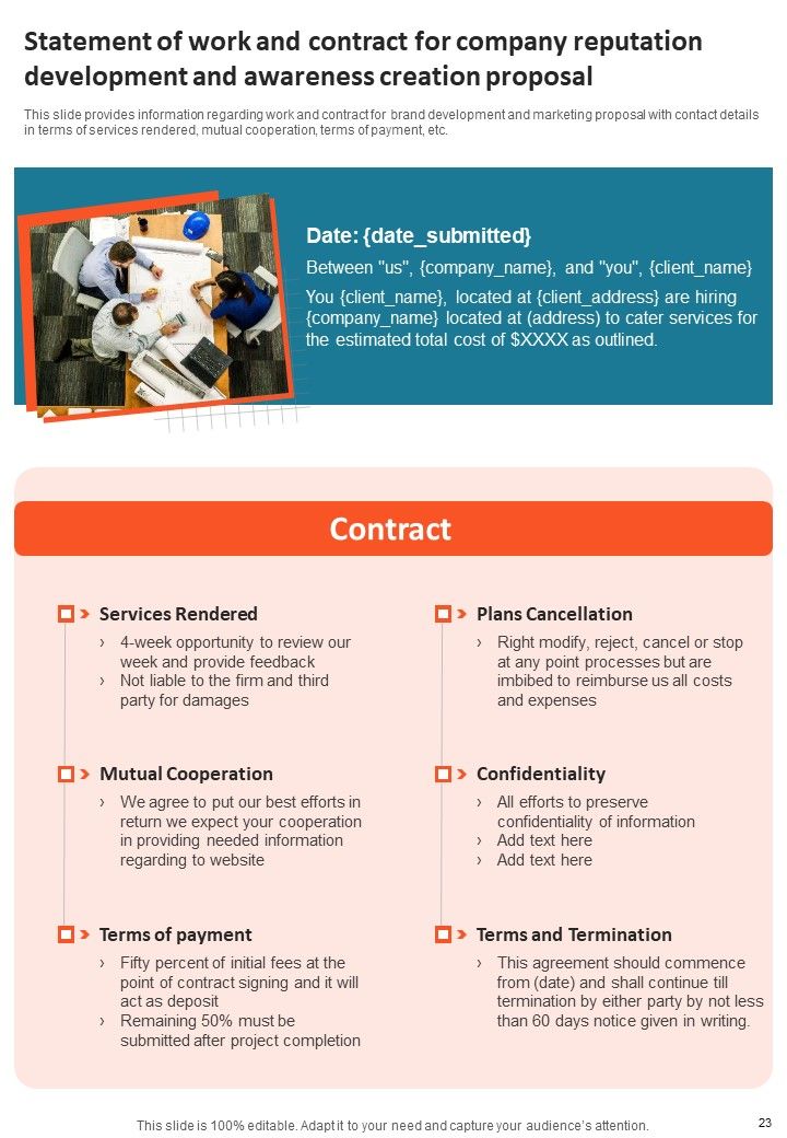 Company Reputation Development And Awareness Creation Proposal Example Document Report Doc Pdf Ppt