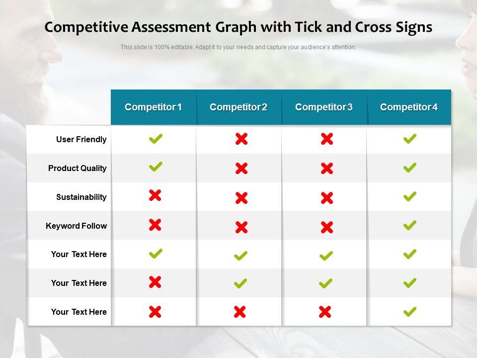 Competitive_Assessment_Graph_With_Tick_And_Cross_Signs_Ppt_PowerPoint_Presentation_Gallery_Clipart_Images_PDF_Slide_1.jpg