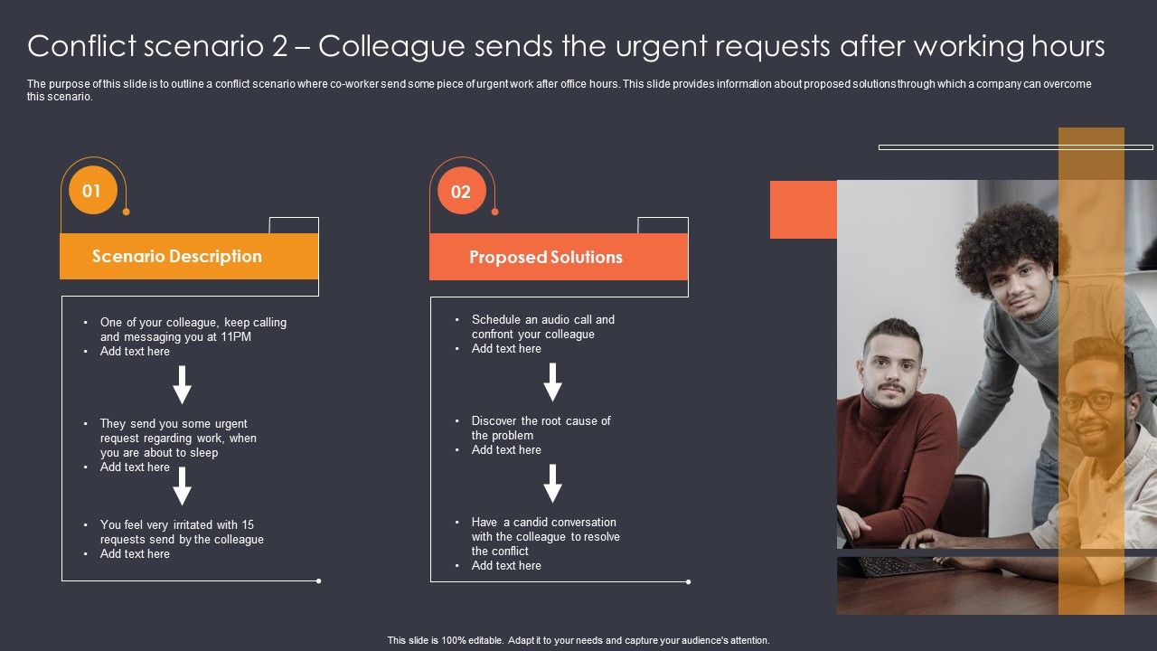 Conflict_Scenario_2_Colleague_Sends_The_Urgent_Requests_After_Working_Hours_Ppt_Show_Portfolio_PDF_Slide_1.jpg