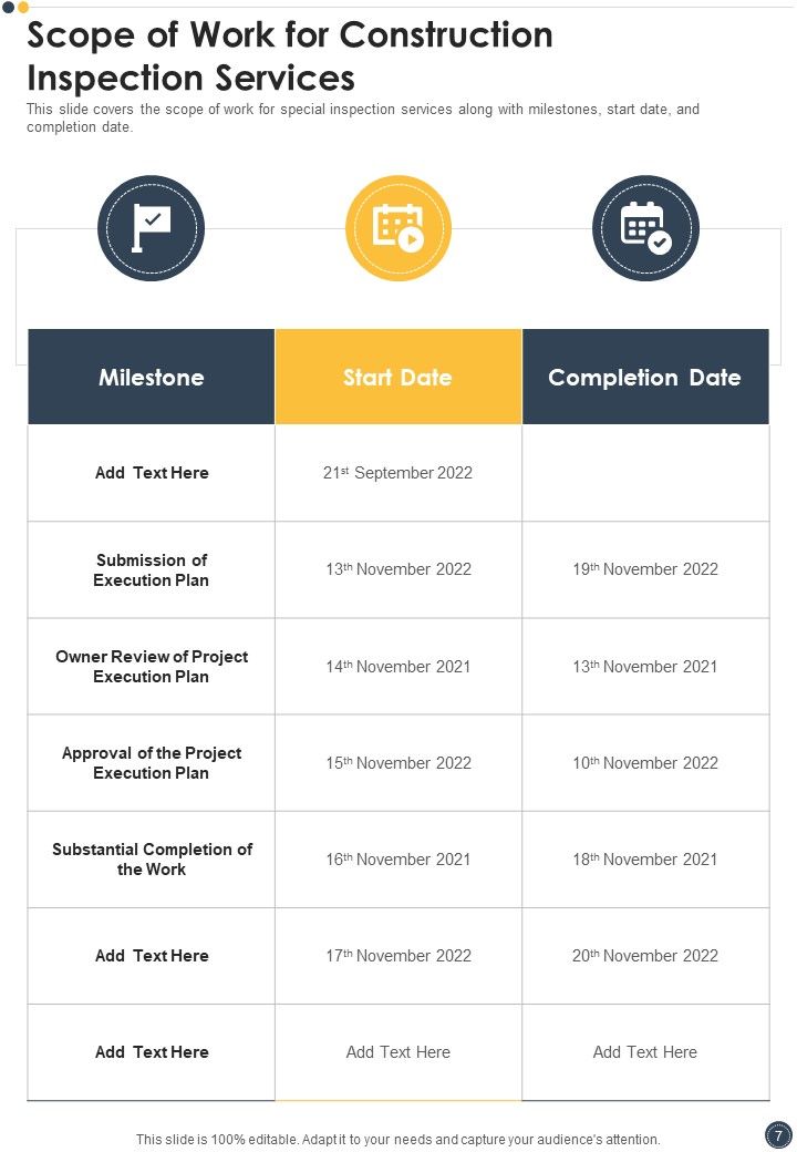 Construction Inspection Proposal Example Document Report Doc Pdf Ppt