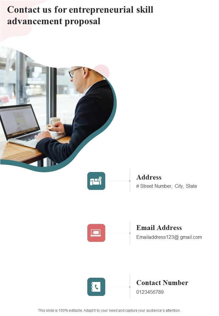 Contact_Us_For_Entrepreneurial_Skill_Advancement_Proposal_One_Pager_Sample_Example_Document_Slide_1.jpg