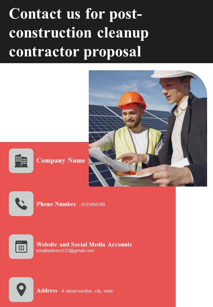Contact_Us_For_Post_Construction_Cleanup_Contractor_Proposal_One_Pager_Sample_Example_Document_Slide_1.jpg