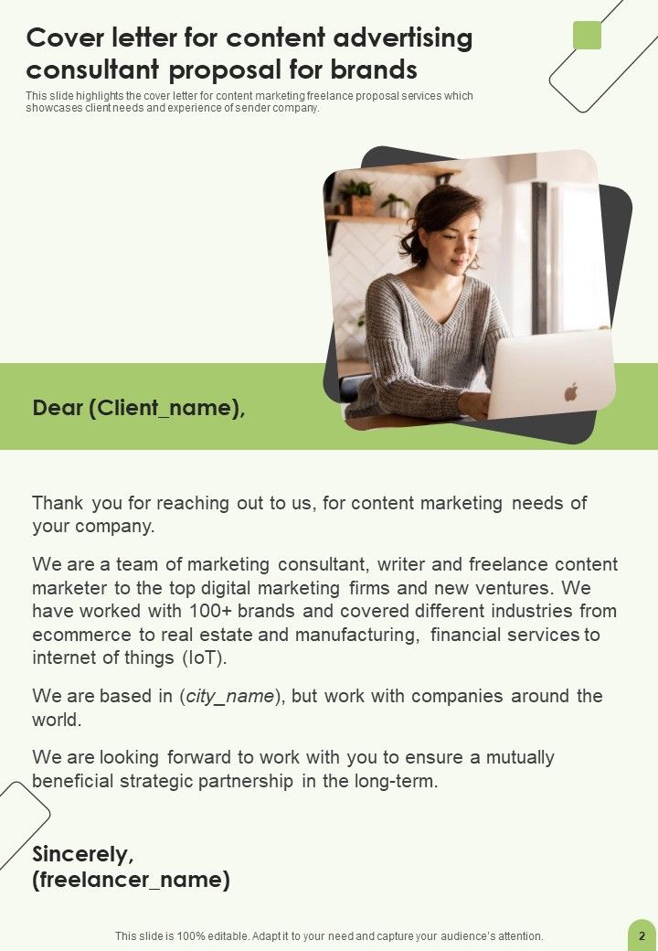 Content Advertising Consultant Proposal For Brands Example Document Report Doc Pdf Ppt